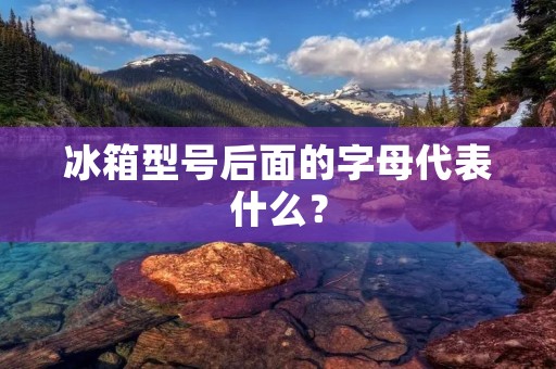 冰箱型号后面的字母代表什么？