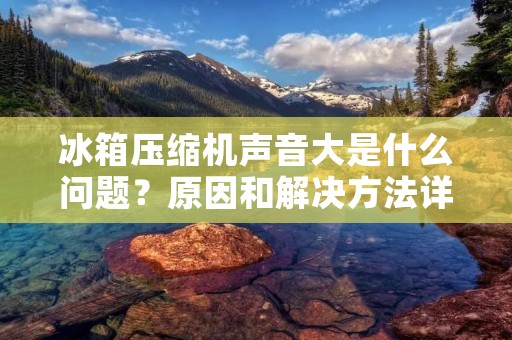 冰箱压缩机声音大是什么问题？原因和解决方法详解
