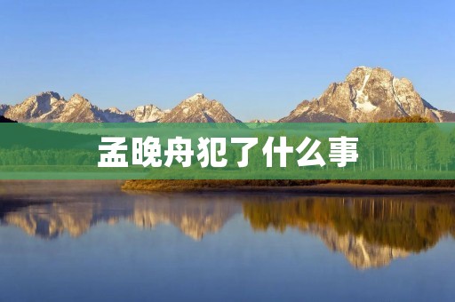 孟晚舟犯了什么事