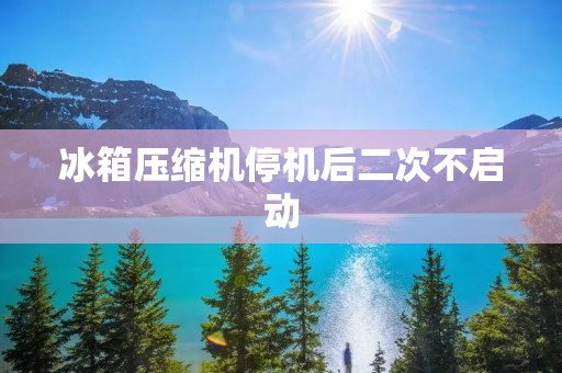 冰箱压缩机停机后二次不启动：原因与解决方法