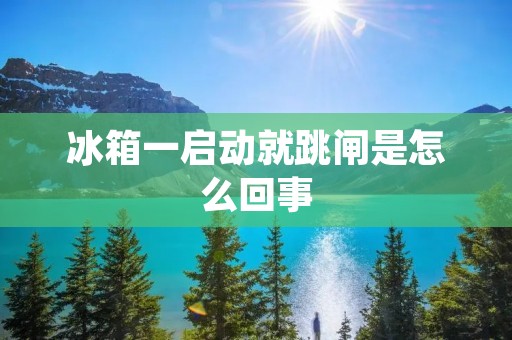 冰箱一启动就跳闸是怎么回事