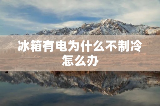 冰箱有电为什么不制冷怎么办 冰箱有电为什么不制冷怎么办