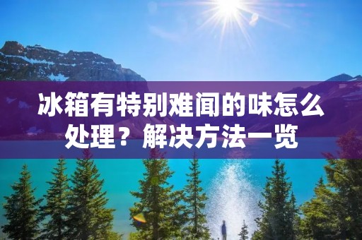 冰箱有特别难闻的味怎么处理？解决方法一览