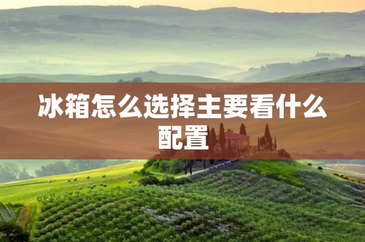 冰箱怎么选择主要看什么配置 冰箱怎么选择主要看什么配置