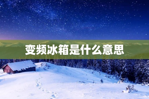 变频冰箱是什么意思