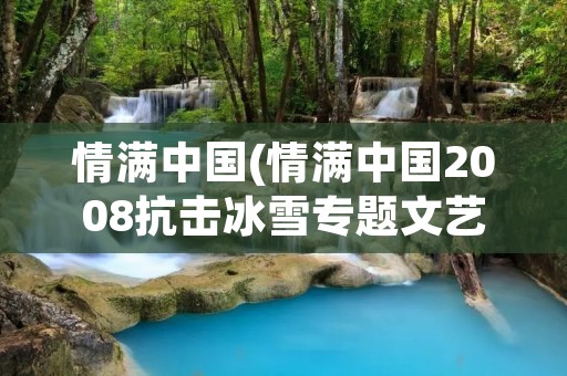 情满中国(情满中国2008抗击冰雪专题文艺晚会)