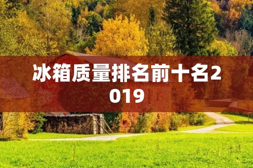 冰箱质量排名前十名2019：为您揭秘最佳冰箱选择