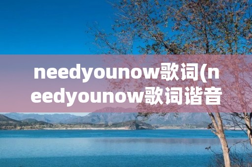 needyounow歌词(needyounow歌词谐音)