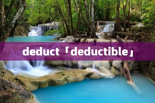 deduct「deductible」 deduct「deductible」