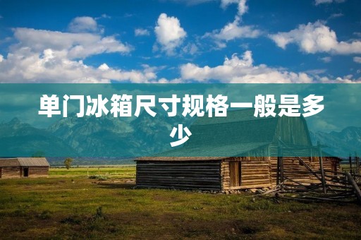 单门冰箱尺寸规格一般是多少