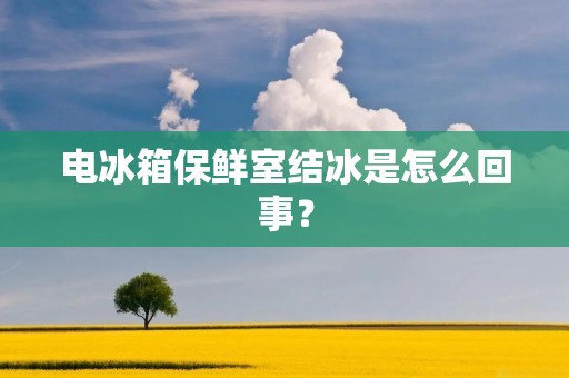 电冰箱保鲜室结冰是怎么回事? 电冰箱保鲜室结冰是怎么回事?
