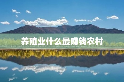 养殖业什么最赚钱农村 养殖业什么最赚钱农村