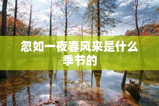 忽如一夜春风来是什么季节的 忽如一夜春风来是什么季节的