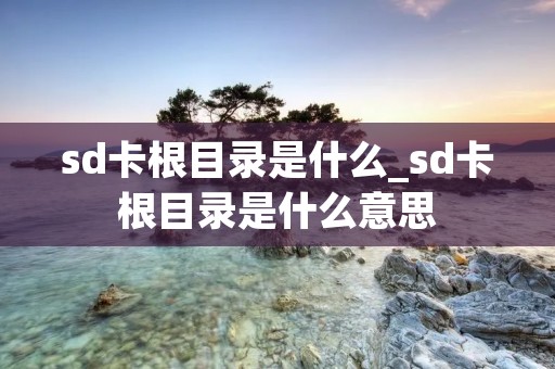 sd卡根目录是什么_sd卡根目录是什么意思 sd卡根目录是什么_sd卡根目录是什么意思