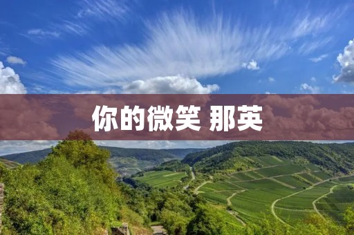你的微笑 那英:一抹温暖的阳光 你的微笑 那英:一抹温暖的阳光