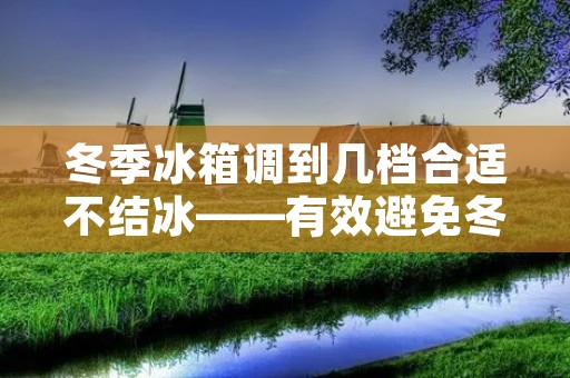 冬季冰箱调到几档合适不结冰——有效避免冬季冰箱结冰的技巧
