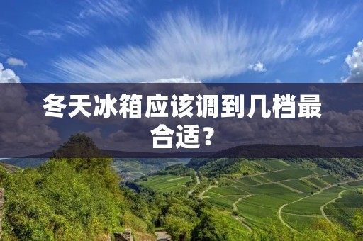 冬天冰箱应该调到几档最合适？