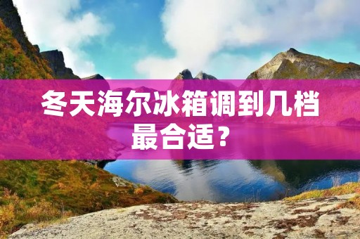 冬天海尔冰箱调到几档最合适？