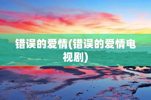 错误的爱情(错误的爱情电视剧)