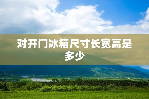 对开门冰箱尺寸长宽高是多少
