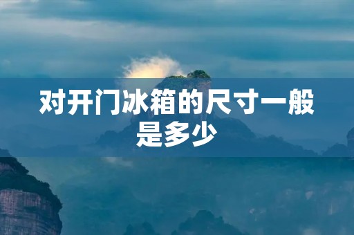 对开门冰箱的尺寸一般是多少