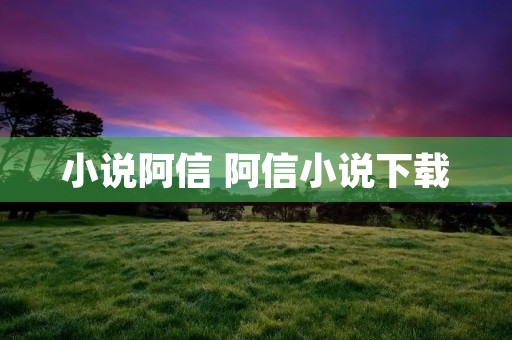 小说阿信 阿信小说下载 小说阿信 阿信小说下载