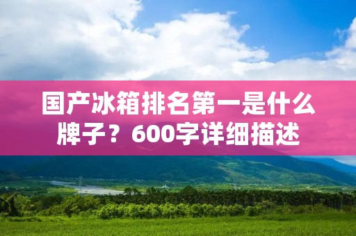 国产冰箱排名第一是什么牌子?600字详细描述 国产冰箱排名第一是什么牌子?600字详细描述