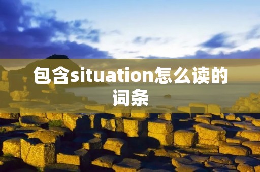 包含situation怎么读的词条