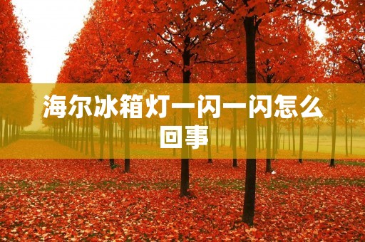 海尔冰箱灯一闪一闪怎么回事：解析及解决方法