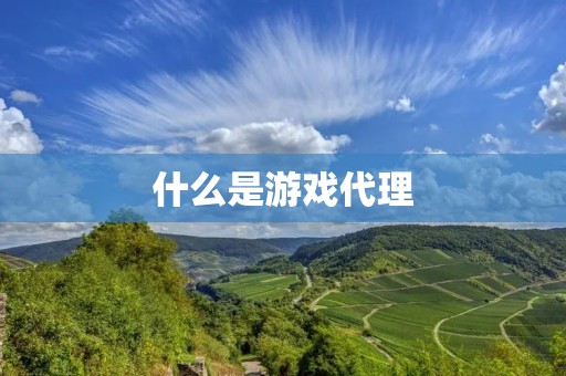 什么是游戏代理