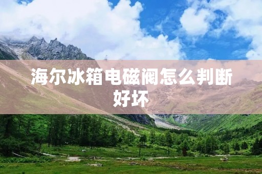 海尔冰箱电磁阀怎么判断好坏
