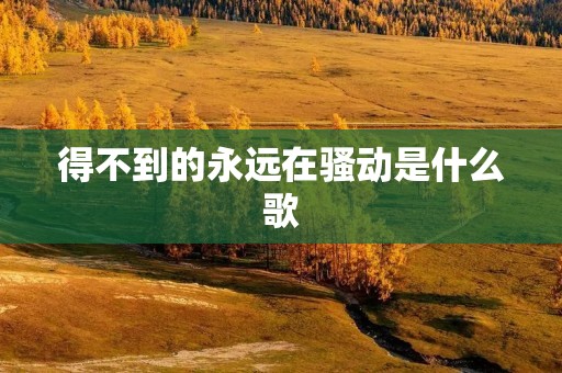 得不到的永远在骚动是什么歌