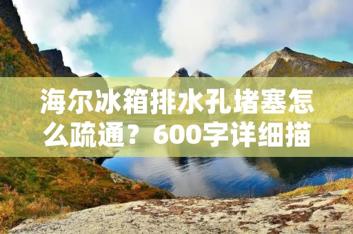 海尔冰箱排水孔堵塞怎么疏通？600字详细描述