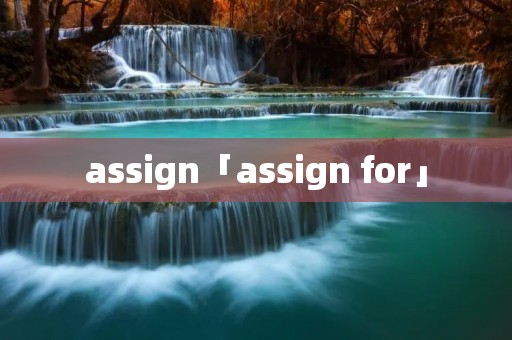 assign「assign for」