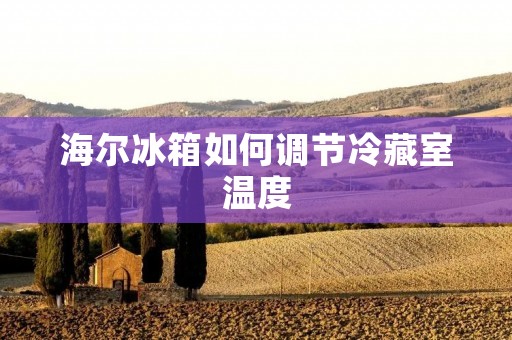 海尔冰箱如何调节冷藏室温度 海尔冰箱如何调节冷藏室温度
