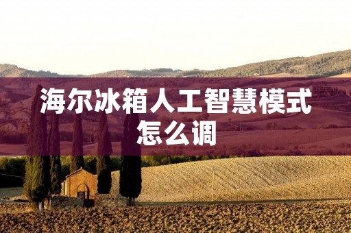 海尔冰箱人工智慧模式怎么调