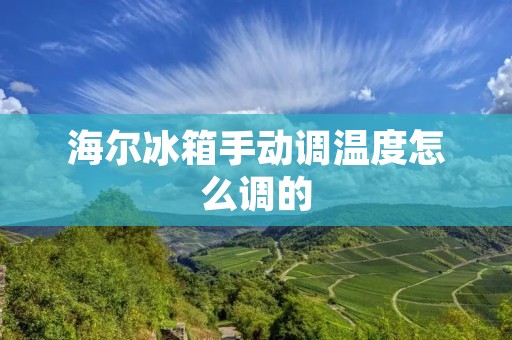海尔冰箱手动调温度怎么调的