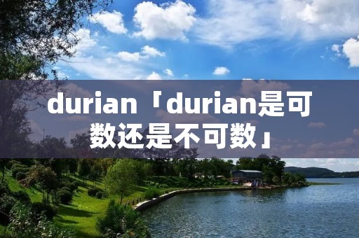 durian「durian是可数还是不可数」