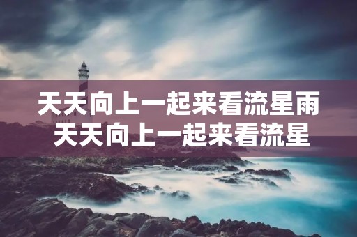 天天向上一起来看流星雨 天天向上一起来看流星雨剧组完整版