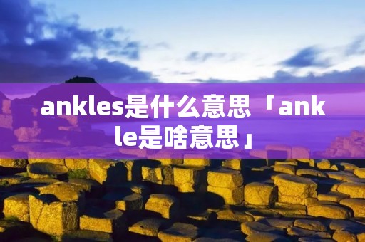 ankles是什么意思「ankle是啥意思」