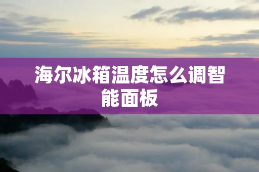 海尔冰箱温度怎么调智能面板