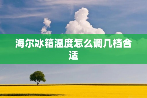 海尔冰箱温度怎么调几档合适