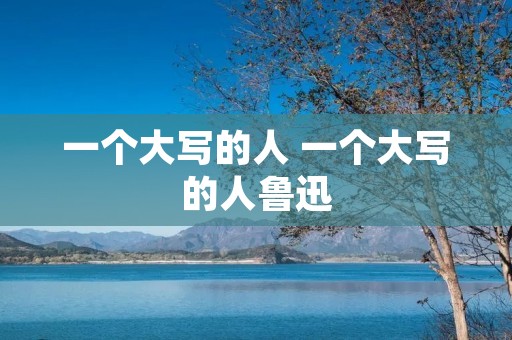 一个大写的人 一个大写的人鲁迅