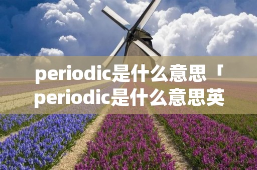 periodic是什么意思「periodic是什么意思英语」