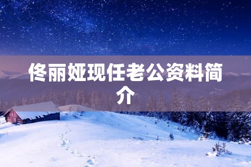 佟丽娅现任老公资料简介