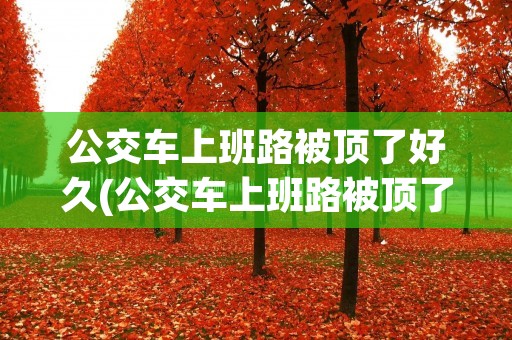 公交车上班路被顶了好久(公交车上班路被顶了好久可以走) 公交车上班路被顶了好久(公交车上班路被顶了好久可以走)