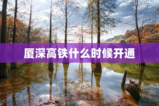 厦深高铁什么时候开通