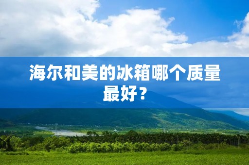 海尔和美的冰箱哪个质量最好? 海尔和美的冰箱哪个质量最好?