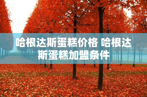 哈根达斯蛋糕价格 哈根达斯蛋糕加盟条件