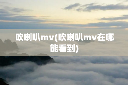 吹喇叭mv(吹喇叭mv在哪能看到)